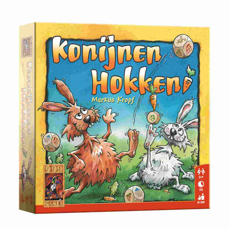 Konijnen Hokken – gezellig dobbelspel – 2 tot 7 spelers