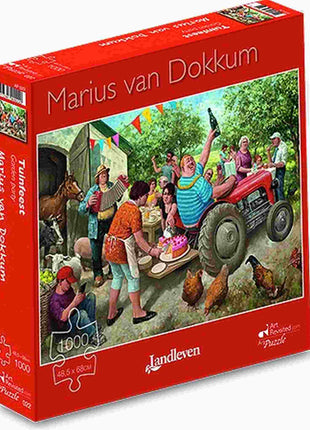 Jumbo puzzel "Santa Dash  , 2x stukjes - Wasgij Christmas" - 1000 stukjes