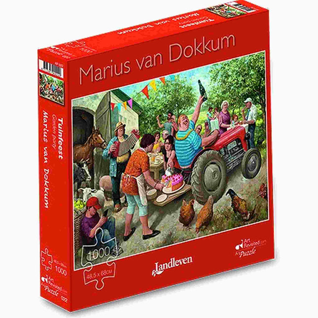 Dit is een foto van het spel Tuinfeest Marius Van Dokkum te koop bij Speldorado Spellenwinkel Delft