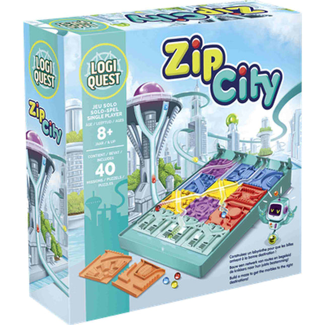 Dit is een foto van het spel Logiquest Zip City te koop bij Speldorado Spellenwinkel Delft