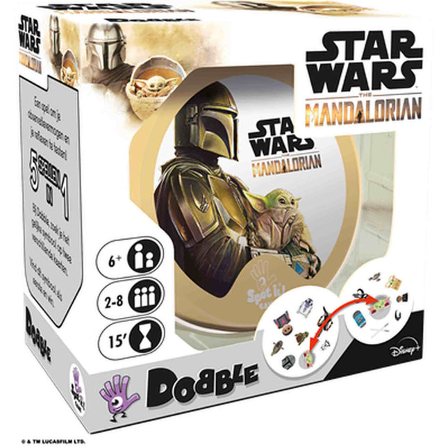 Dit is een foto van het spel Dobble Star Wars The Mandalorian - EN te koop bij Speldorado Spellenwinkel Delft