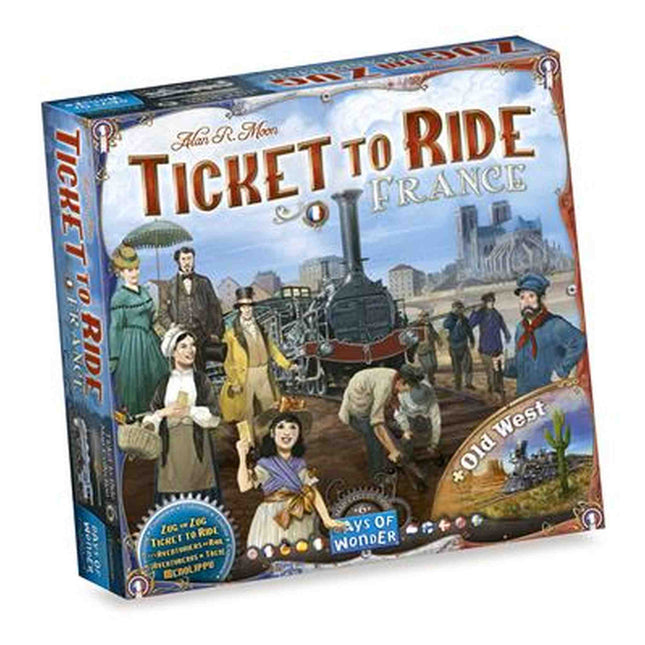Dit is een foto van het spel Ticket to Ride - France/Old West EN-NL te koop bij Speldorado Spellenwinkel Delft