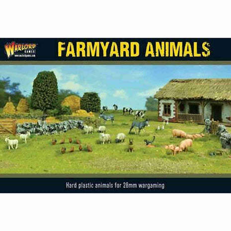Scenery  - Farmyard Animals voor Bolt Action - terrein scenery schaal 1:58 miniatuur