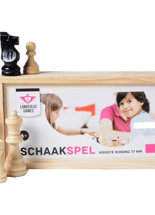Schaak  Schaakstukken Koningshoogte 77 Mm - Hout - uitvoering