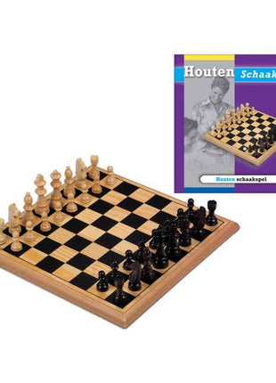 Schaak  Schaakspel Compleet 30 X 30 Cm - Hout - uitvoering