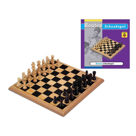 Schaak  Schaakspel Compleet 30 X 30 Cm - Hout - uitvoering