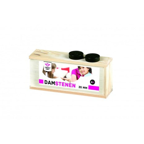 Klassieke Spellen,Dammen  Damstenen Longfield 35 Mm - Kunststof - uitvoering