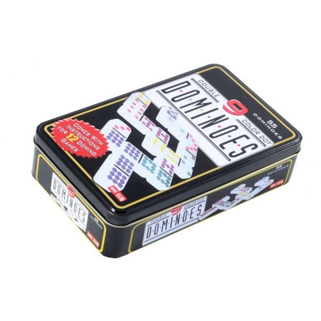 Domino Dubbel 9 In Blik, ENG-250102 van Boosterbox te koop bij Speldorado !