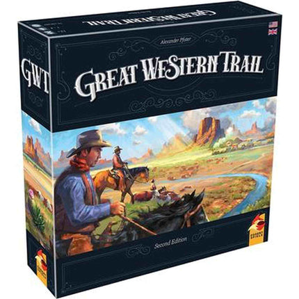 Dit is een foto van het spel Great Western Trail 2nd ed. EN te koop bij Speldorado Spellenwinkel Delft