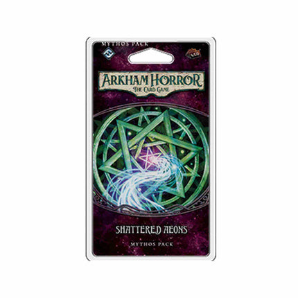 Dit is een foto van het spel Shattered Aeons - Mythos Pack - Arkham Horror - LCG te koop bij Speldorado Spellenwinkel Delft