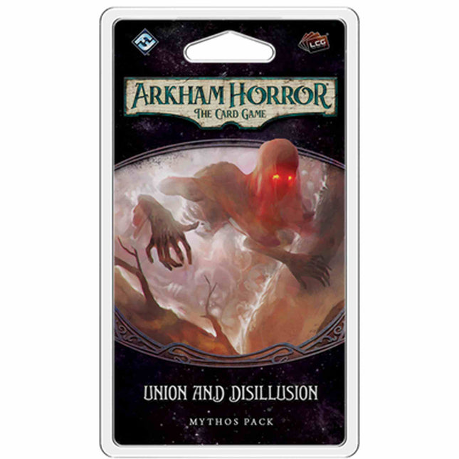Dit is een foto van het spel Union And Disillusion - Mythos Pack - Arkham Horror - LCG te koop bij Speldorado Spellenwinkel Delft