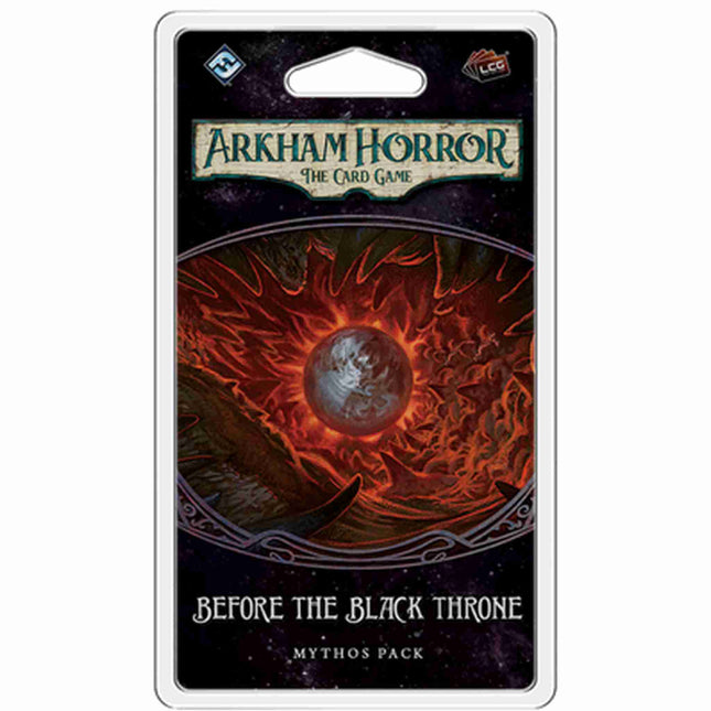 Dit is een foto van het spel Before the Black Throne - Arkham Horror - LCG te koop bij Speldorado Spellenwinkel Delft