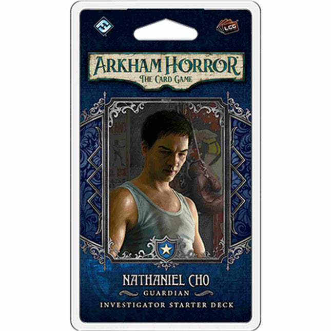Dit is een foto van het spel Nathaniel Cho Investigator Deck - Arkham Horror - LCG te koop bij Speldorado Spellenwinkel Delft