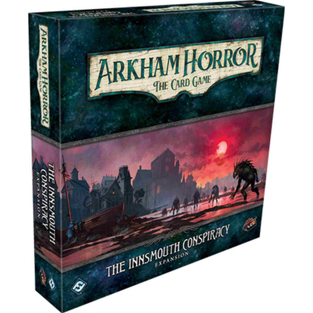 Dit is een foto van het spel The Innsmouth Conspiracy Deluxe - Arkham Horror - LCG te koop bij Speldorado Spellenwinkel Delft