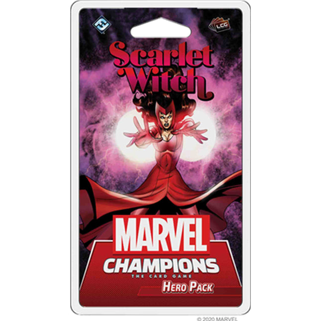 Dit is een foto van het spel Scarlet Witch - Hero Pack - Marvel Champions - LCG te koop bij Speldorado Spellenwinkel Delft