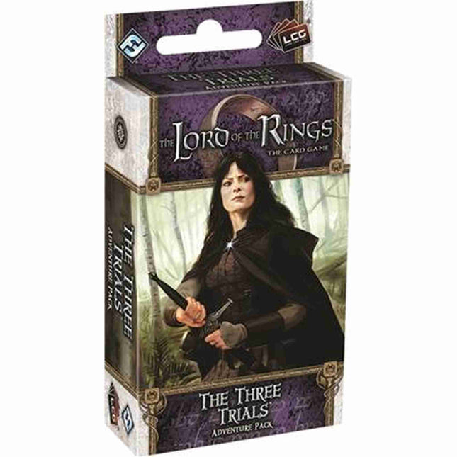 Dit is een foto van het spel The Three Trials Adv.Pack Lord of the Rings LCG te koop bij Speldorado Spellenwinkel Delft