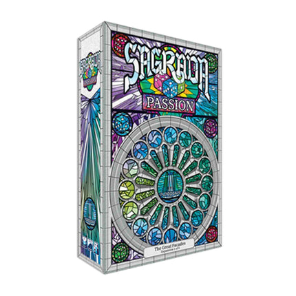 Dit is een foto van het spel Sagrada The Great Facades Passion EN te koop bij Speldorado Spellenwinkel Delft