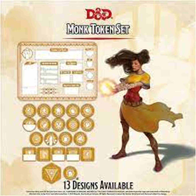 Dit is een foto van het spel 5Th Monk Token Set (23 & Combat Tile) - Dungeons and Dragons te koop bij Speldorado Spellenwinkel Delft