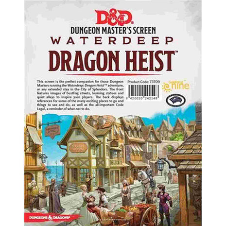 Dit is een foto van het spel Waterdeep Dragon Heist DM Screen - Dungeons and Dragons te koop bij Speldorado Spellenwinkel Delft