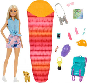 Camping Set Met Poppen Blonde & Hond - Hdf73 - Barbie, 57137568 van Mattel te koop bij Speldorado !