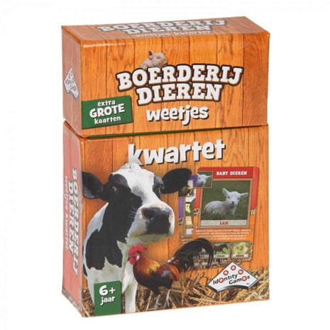 Boerderijdieren Kwartet – gezellig kaartspel – 2 tot 4 spelers