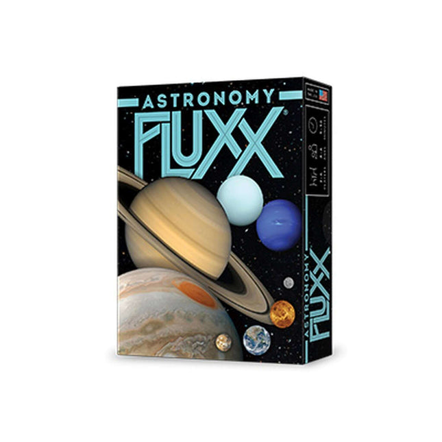 Dit is een foto van het spel Astronomy Fluxx   EN te koop bij Speldorado Spellenwinkel Delft