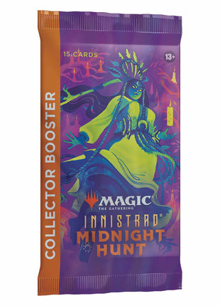 Dit is een foto van het spel innistrad Midnight Hunt Collectorbooster - Magic The Gathering te koop bij Speldorado Spellenwinkel Delft