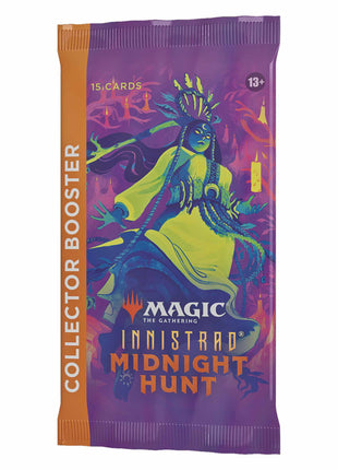 Dit is een foto van het spel innistrad Midnight Hunt Collectorbooster - Magic The Gathering te koop bij Speldorado Spellenwinkel Delft