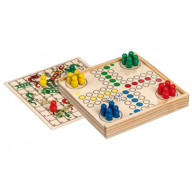 Dit is een foto van het spel Ludo/ Slangen En Ladders Mini te koop bij Speldorado Spellenwinkel Delft