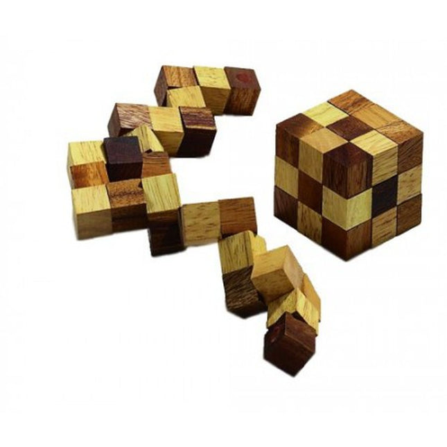 Dit is een foto van het spel Slangenkubus Puzzel Middel te koop bij Speldorado Spellenwinkel Delft