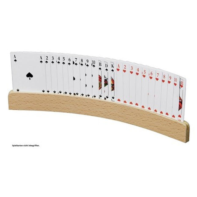 Dit is een foto van het spel Kaarthouder Hout Middel 33 Cm te koop bij Speldorado Spellenwinkel Delft