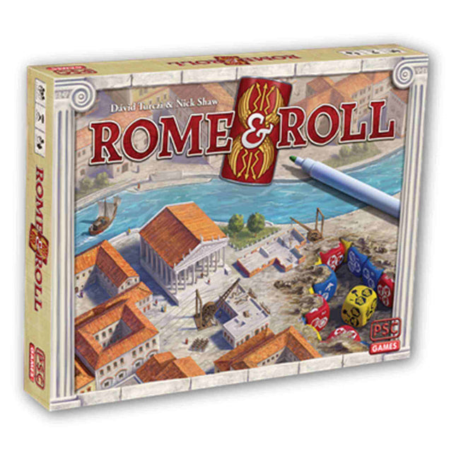 Dit is een foto van het spel Rome and Roll EN te koop bij Speldorado Spellenwinkel Delft