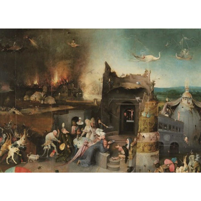 Dit is een foto van het spel De Verzoeking Jheronimus Bosch te koop bij Speldorado Spellenwinkel Delft
