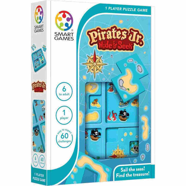 Dit is een foto van het spel Pirates Jr. Hide & Seek (60 Opdrachten) te koop bij Speldorado Spellenwinkel Delft
