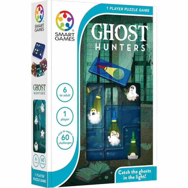 Dit is een foto van het spel Ghost Hunters -Compacts- Smart games te koop bij Speldorado Spellenwinkel Delft