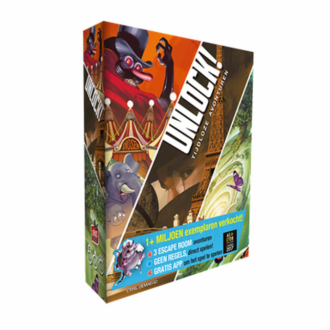 Dit is een foto van het spel Unlock! 6 Tijdloze Avonturen te koop bij Speldorado Spellenwinkel Delft
