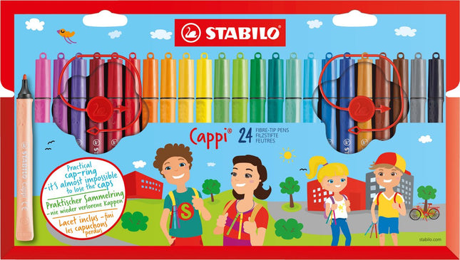 Stabilo Cappi Etui 24 Stuks Viltstiften