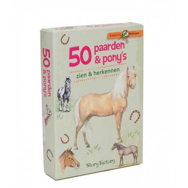 Dit is een foto van het spel Expeditie Natuur 50 Paarden & Pony'S te koop bij Speldorado Spellenwinkel Delft