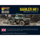 Daimler Armoured Car voor Bolt Action - engelsen vehicle schaal 1:58 miniatuur