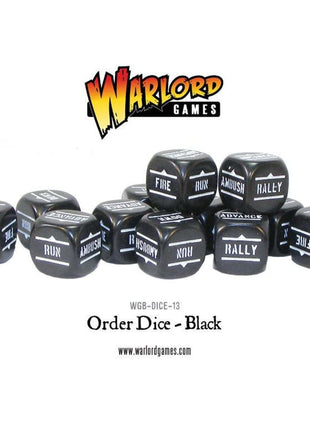 Bolt Action Orders Dice - Black (12) voor Bolt Action - Generic g schaal 1:58 miniatuur