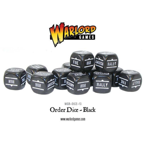 Bolt Action Orders Dice - Black (12) voor Bolt Action - Generic g schaal 1:58 miniatuur