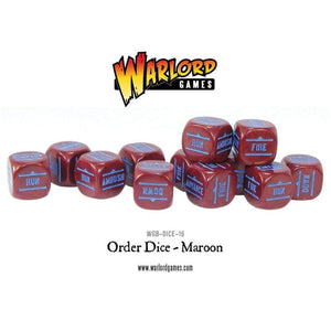 Bolt Action 2 Bolt Action Orders Dice - Maroon (12), WGB-DICE-16 van Warlord Games te koop bij Speldorado !