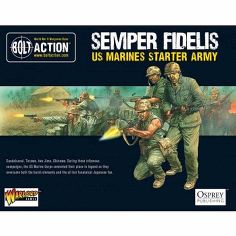 US Marine Corps Starter Army voor Bolt Action - amerikanen infantry schaal 1:58 miniatuur