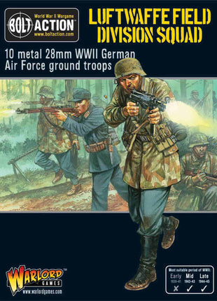 Luftwaffe Field Division Squad voor Bolt Action - duitsers infantry schaal 1:58 miniatuur