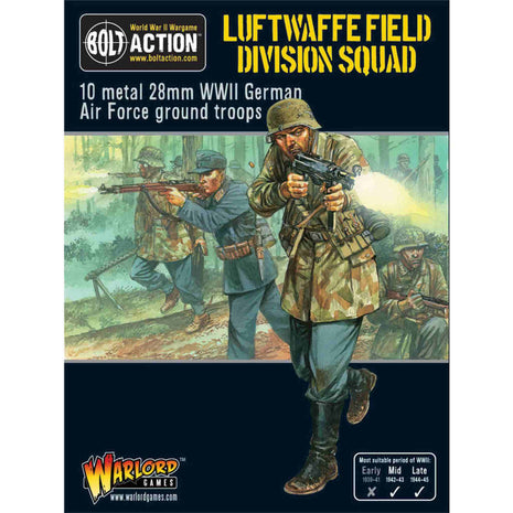 Luftwaffe Field Division Squad voor Bolt Action - duitsers infantry schaal 1:58 miniatuur