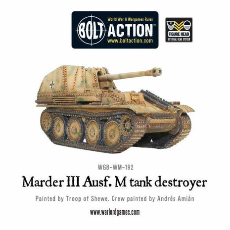 Marder III ausf M voor Bolt Action - duitsers infantry schaal 1:58 miniatuur