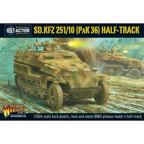 Sd.Kfz 251/10 Pak 36 Half-Track voor Bolt Action - duitsers vehicle schaal 1:58 miniatuur