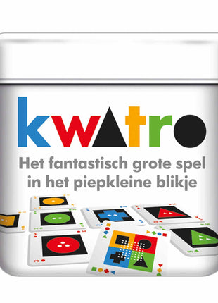 Dit is een foto van het spel Kwatro  Pocket te koop bij Speldorado Spellenwinkel Delft
