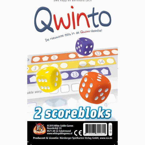 Qwinto Bloks – gezellig dobbelspel – 2 tot 6 spelers