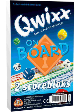 Qwixx On Board Bloks (extra scorebloks) – gezellig dobbelspel – 2 tot 5 spelers